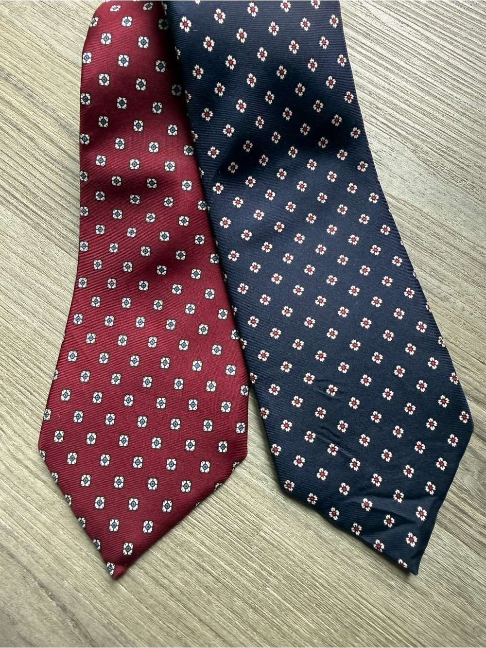 Vintage Chaps Ralph Lauren & Bachrach Silk Tie Lot Mens Neckties Navy Burgundy